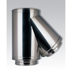 T 45º con tapa 125mm int / 195mm ext