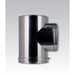 T 90º con tapa 125mm int / 195mm ext
