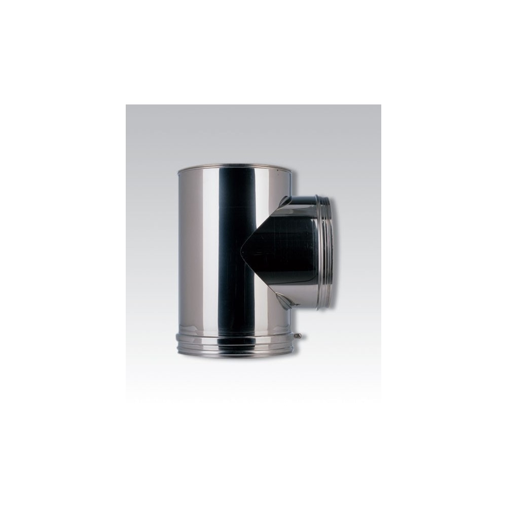 T 90º con tapa 125mm int / 195mm ext